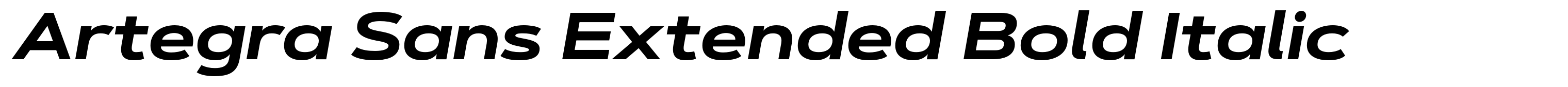 Artegra Sans Extended Bold Italic